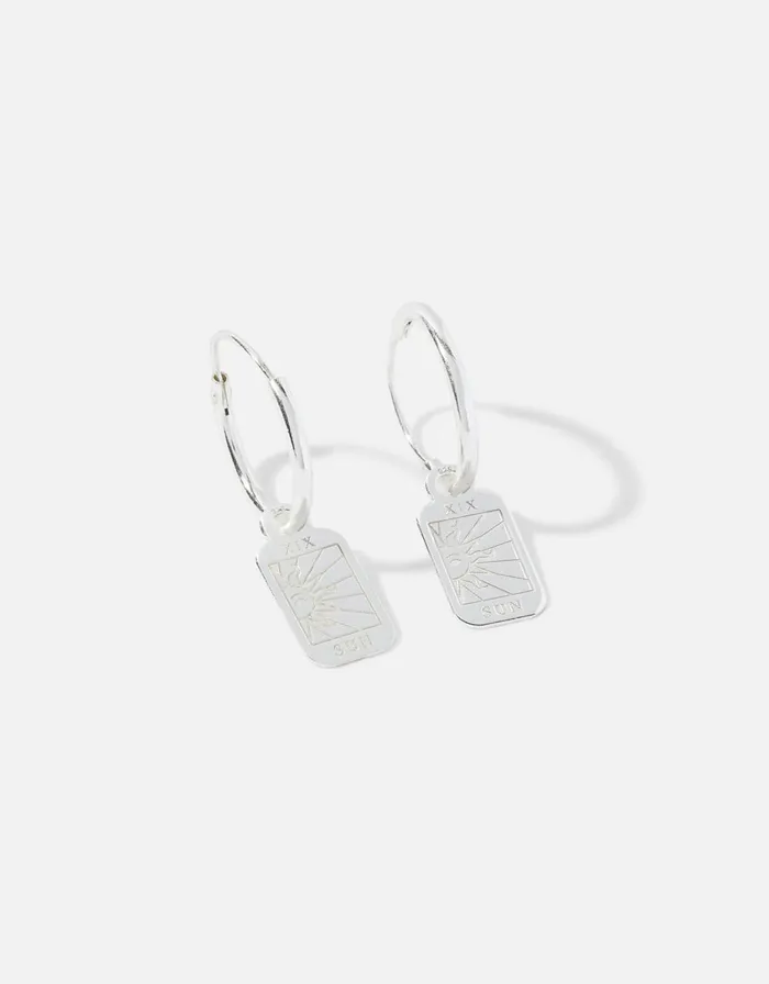 Accessorize Sterling Silver Fortune Sun Earrings Women Earrings