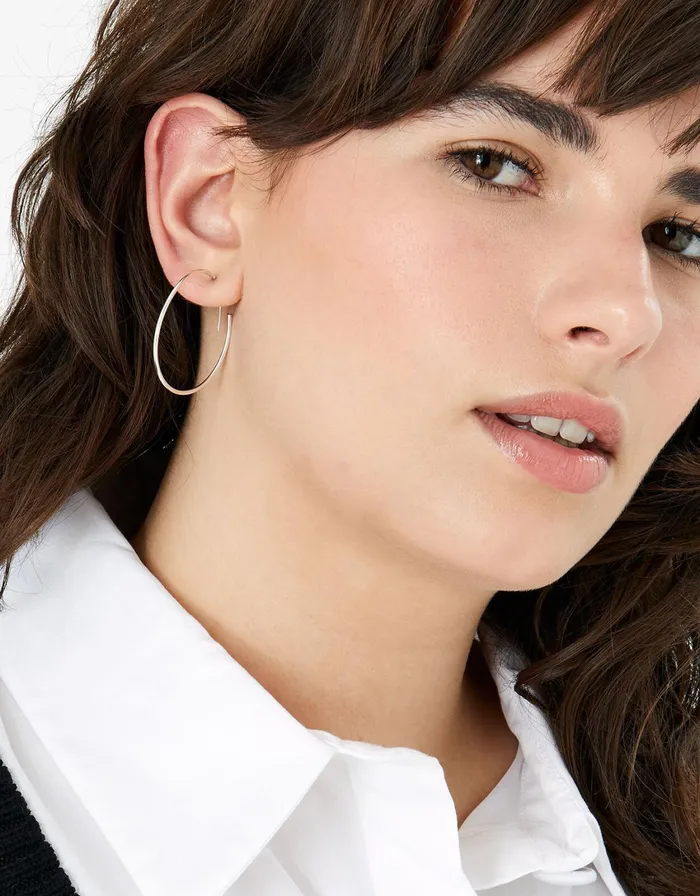 Accessorize Sterling Silver Plain Hoop Earring Set Women Earrings