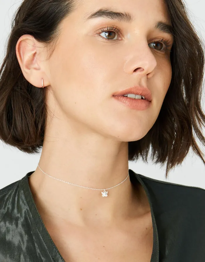 Accessorize Sterling Silver Simple Huggie Hoops Women Earrings