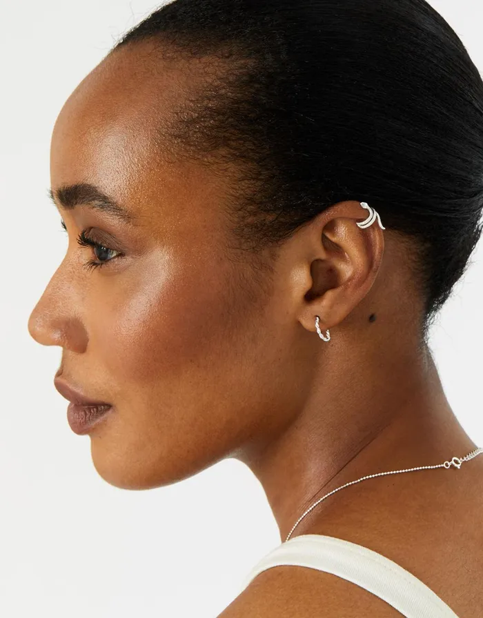 Accessorize Sterling Silver Snake Ear Cuff Women Earrings
