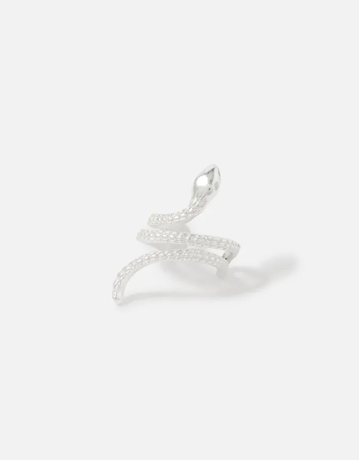 Accessorize Sterling Silver Snake Ear Cuff Women Earrings