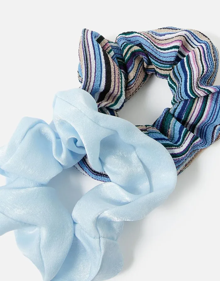 Accessorize Stripe Scrunchie Twinset Women Hair Accessories