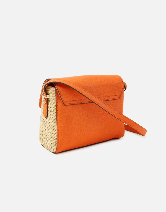 Accessorize Vanessa Raffia CrossBody Bag Orange Orange Women CrossBody Bags