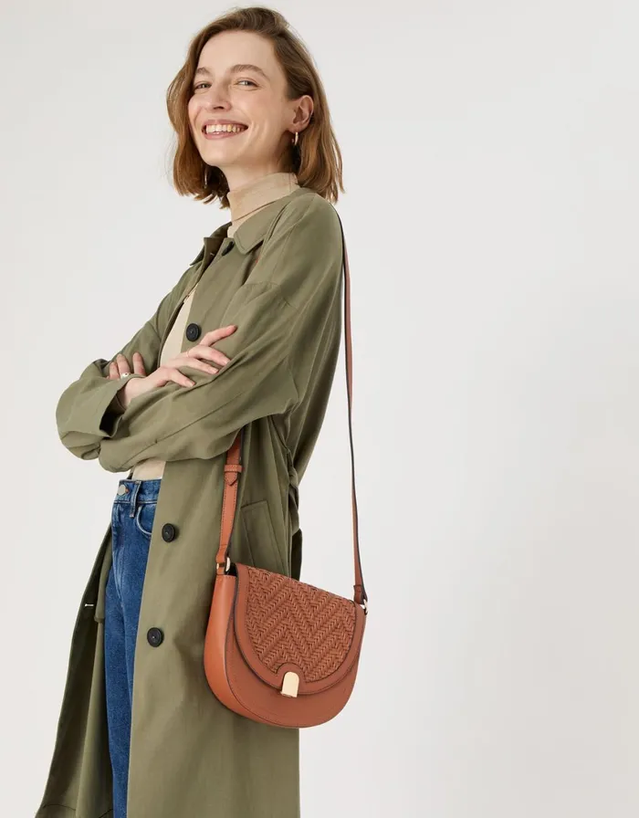 Accessorize Weave CrossBody Bag Tan Tan Women CrossBody Bags