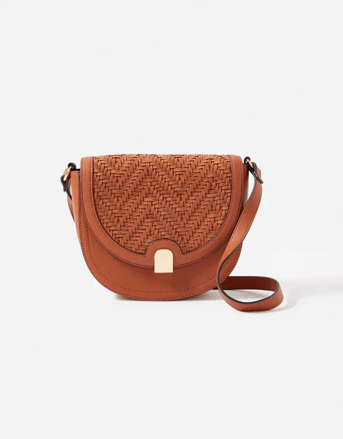 Accessorize Weave CrossBody Bag Tan Tan Women CrossBody Bags