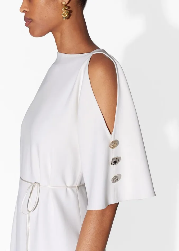Adam Lippes Dresses and Jumpsuits Single Sleeve Gown In Cady Ivory 8211 Women