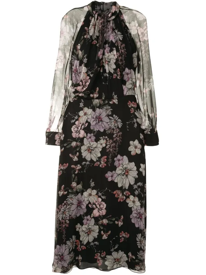 Adam Lippes Dresses and Jumpsuits Twist Drape Neck Dress In French Silk Chiffon French Silk Chiffon 8211 Women