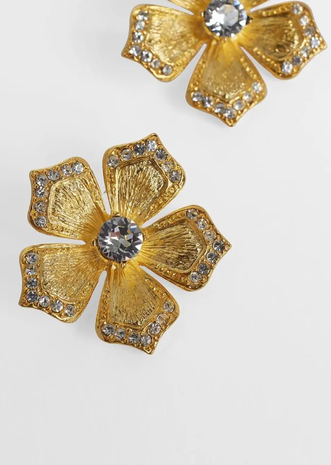 Adam Lippes Earrings Pave Flower Earring Gold 8211 Women