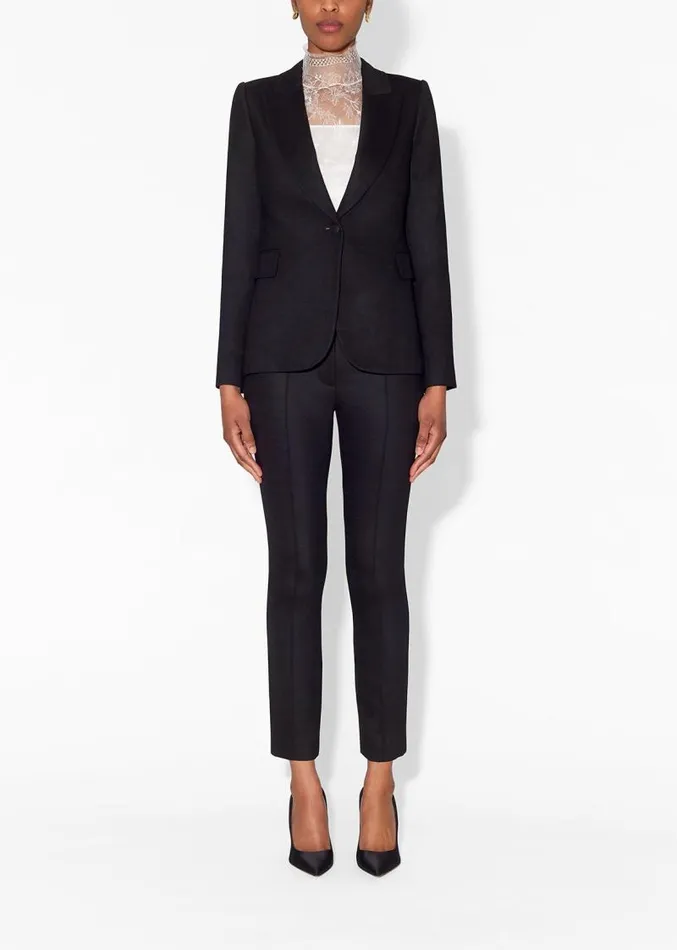Adam Lippes Jackets and Coats Single Breasted Blazer In Double Face Wool Black 8211 Women