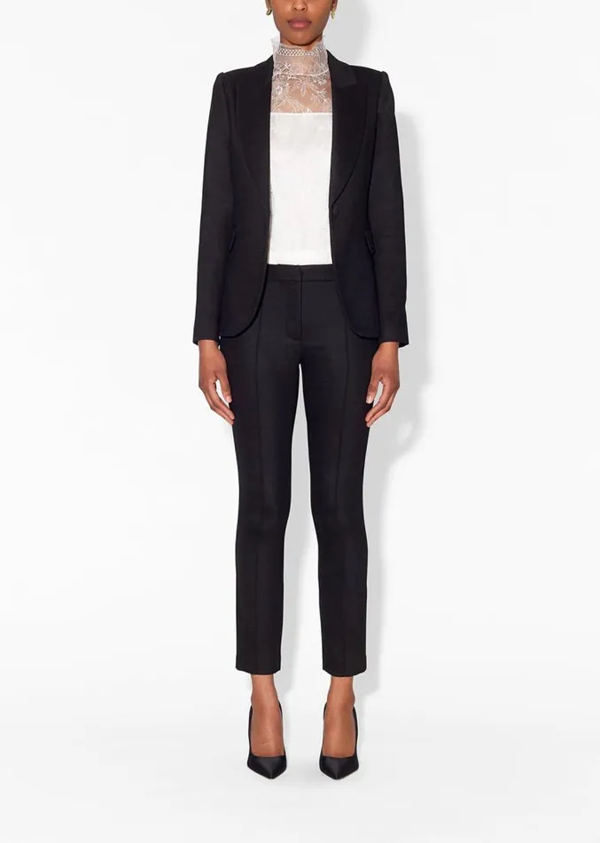 Adam Lippes Jackets and Coats Single Breasted Blazer In Double Face Wool Black 8211 Women