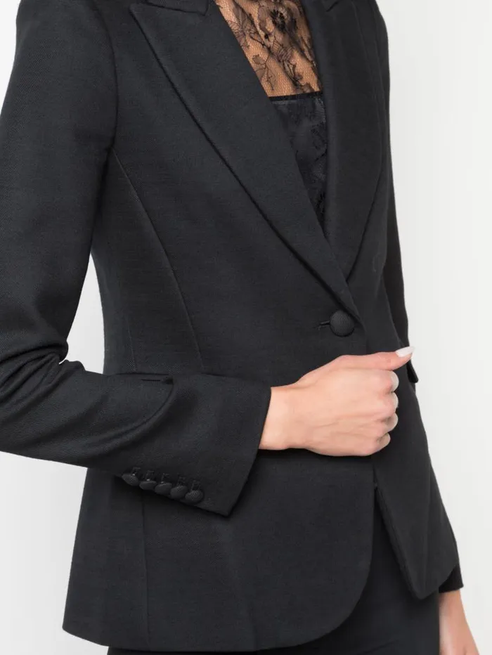 Adam Lippes Jackets and Coats Single Breasted Blazer In Double Face Wool Black 8211 Women