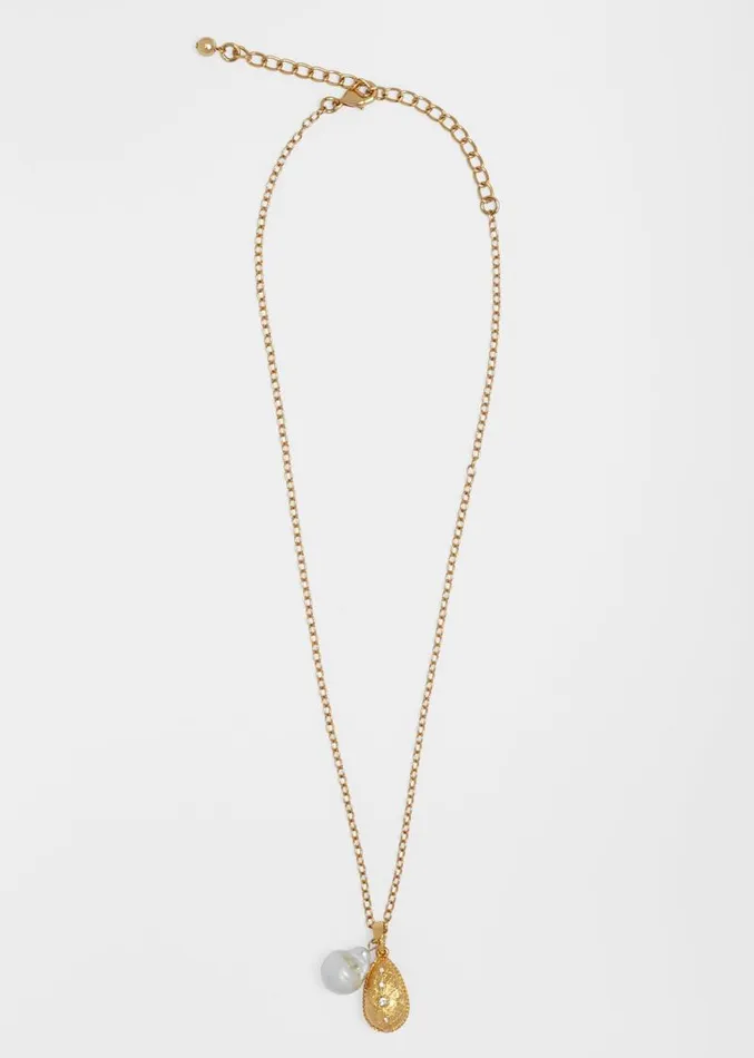 Adam Lippes Necklaces Teardrop Necklace With Freshwater Pearl Gold 8211 Women
