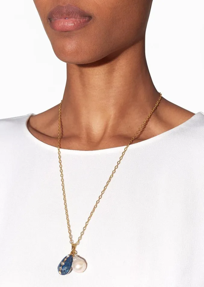 Adam Lippes Necklaces Teardrop Necklace With Freshwater Pearl Gold 8211 Women