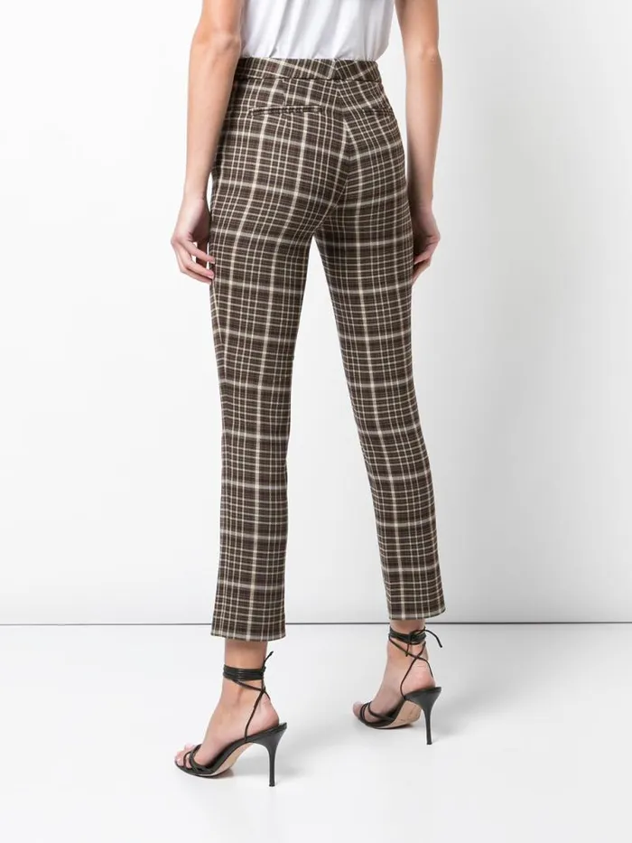 Adam Lippes Pants Cigarette Pant In Double Face Wool Plaid 8211 Women
