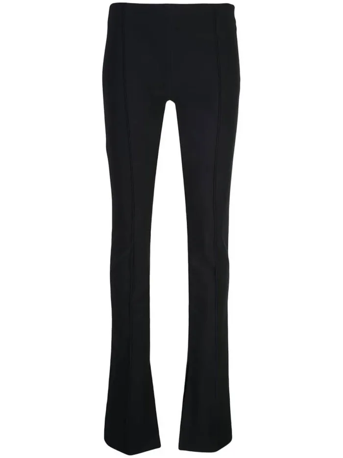 Adam Lippes Pants Eva Flare Pant In Bonded Neoprene Black 8211 Women