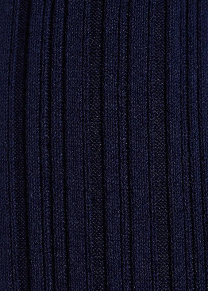 Adam Lippes Pants Knit Flare Pant In Cotton Crepe Navy 8211 Women