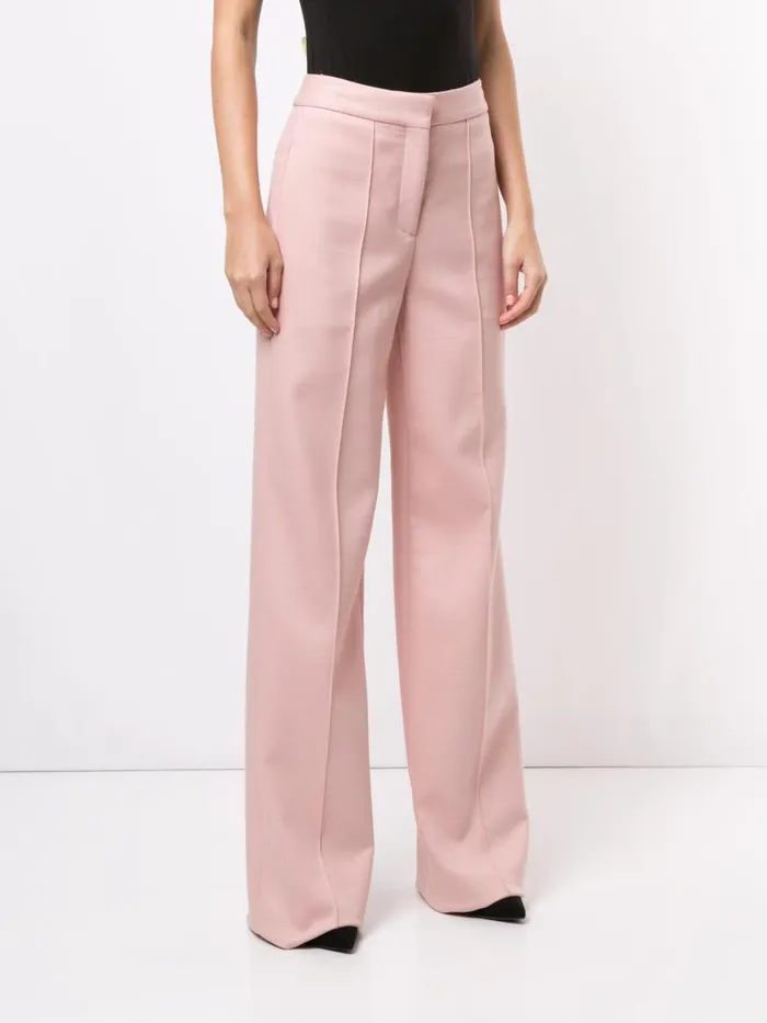 Adam Lippes Pants Pintuck Trouser In Double Face Italian Wool Blush 8211 Women