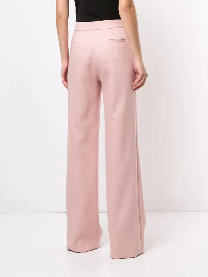 Adam Lippes Pants Pintuck Trouser In Double Face Italian Wool Blush 8211 Women