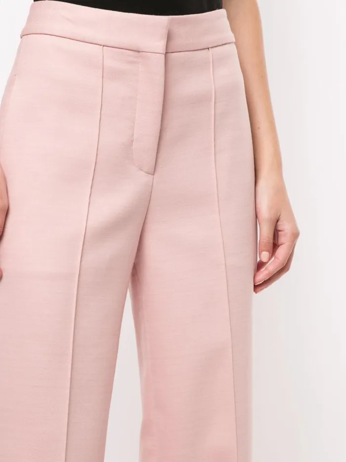 Adam Lippes Pants Pintuck Trouser In Double Face Italian Wool Blush 8211 Women