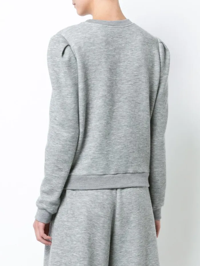Adam Lippes Sweaters Long Sleeve Sweatshirt In Luxe Jersey Heather Grey 8211 Women