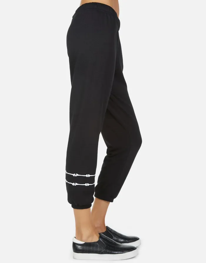 Alana Bone Diamond Black Women039s Lauren Moshi Crop Sweatpants