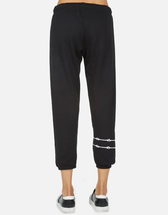 Alana Bone Diamond Black Women039s Lauren Moshi Crop Sweatpants