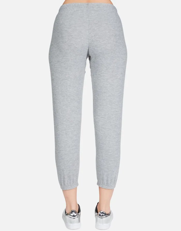 Alana World Love Heather Grey Women039s Lauren Moshi Crop Sweatpants