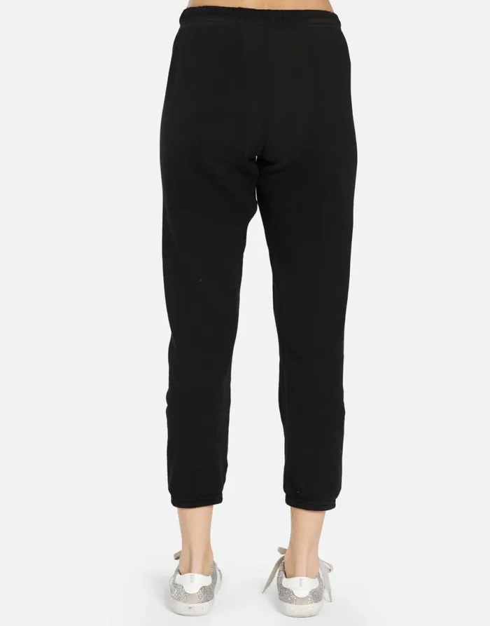 Alana X Crystal Shark Black Women039s Lauren Moshi Crop Sweatpants