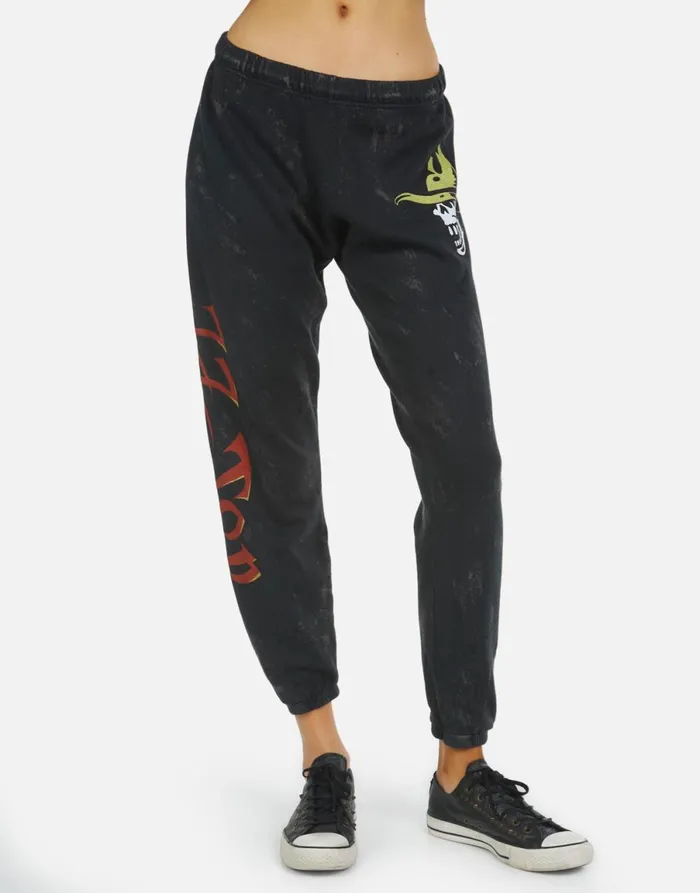 Alana ZZ Top Onyx Women039s Lauren Moshi Crop Sweatpants