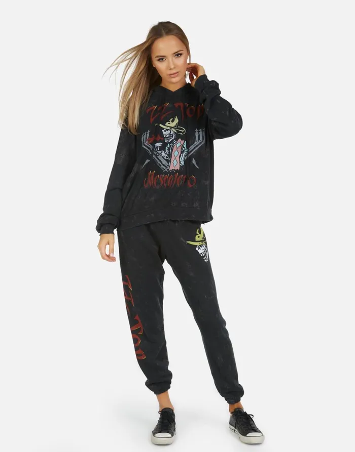 Alana ZZ Top Onyx Women039s Lauren Moshi Crop Sweatpants