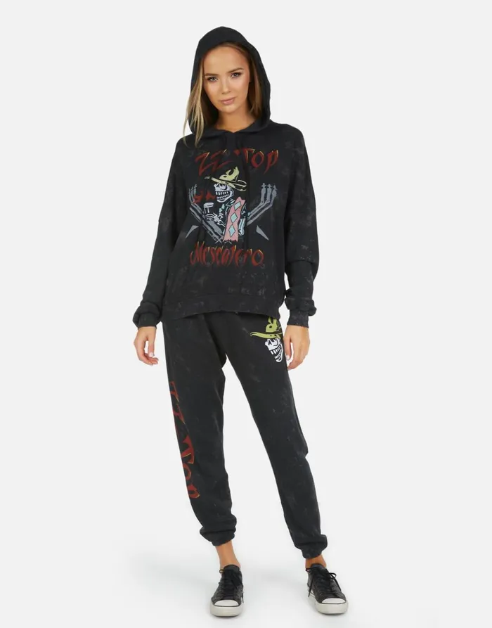 Alana ZZ Top Onyx Women039s Lauren Moshi Crop Sweatpants
