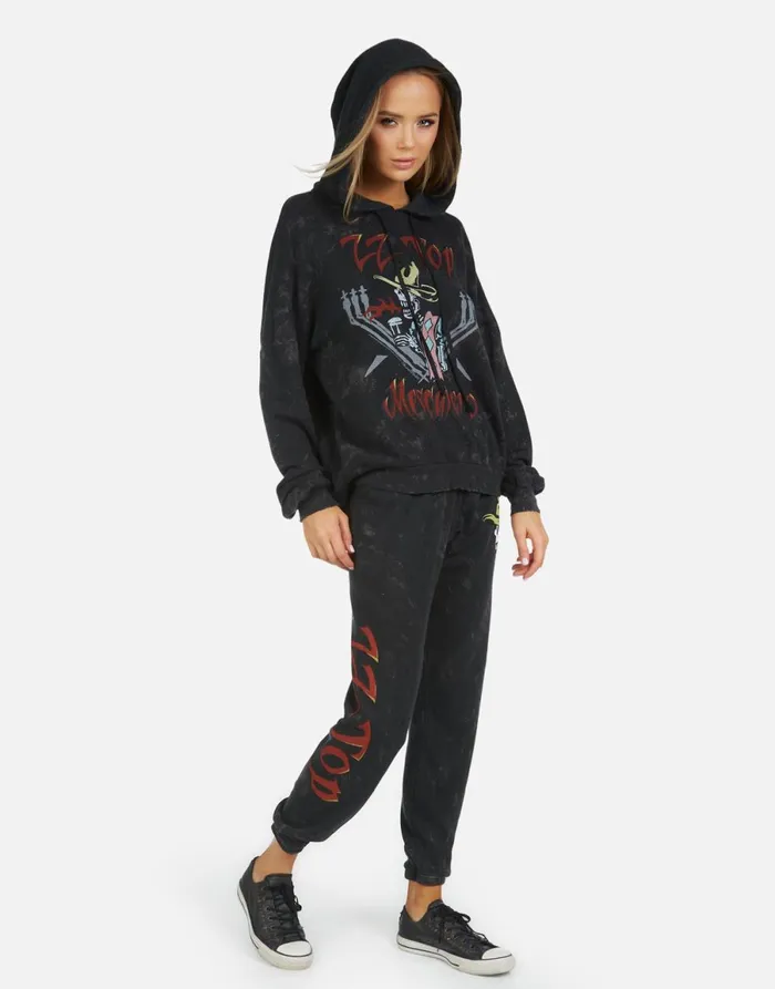 Alana ZZ Top Onyx Women039s Lauren Moshi Crop Sweatpants