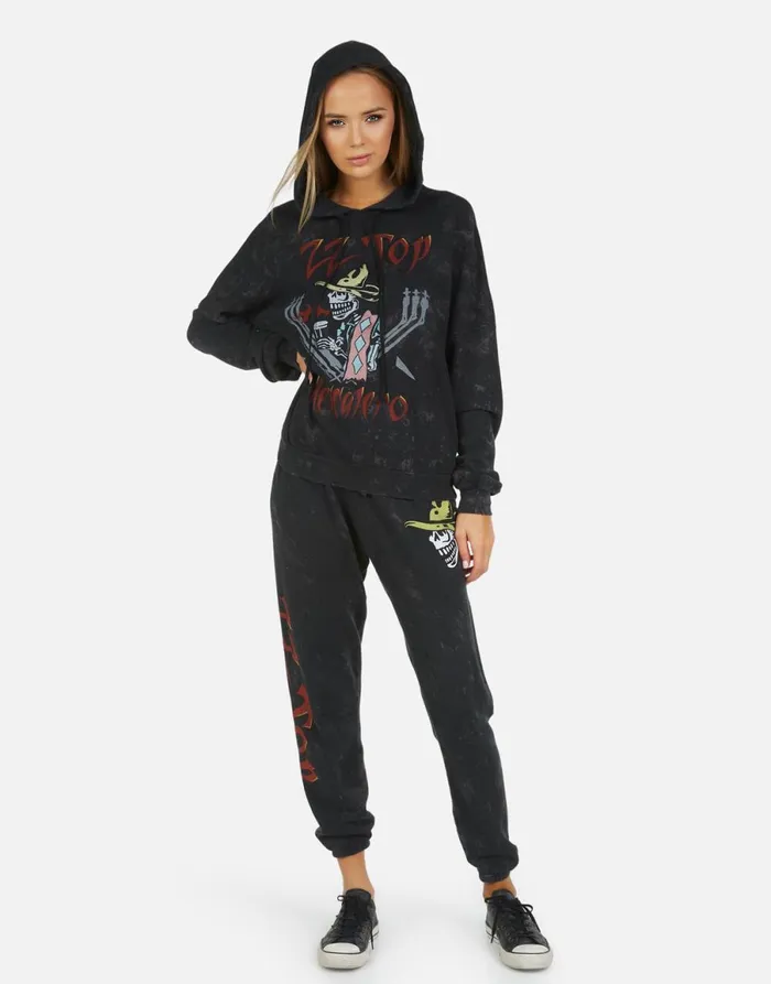 Alana ZZ Top Onyx Women039s Lauren Moshi Crop Sweatpants