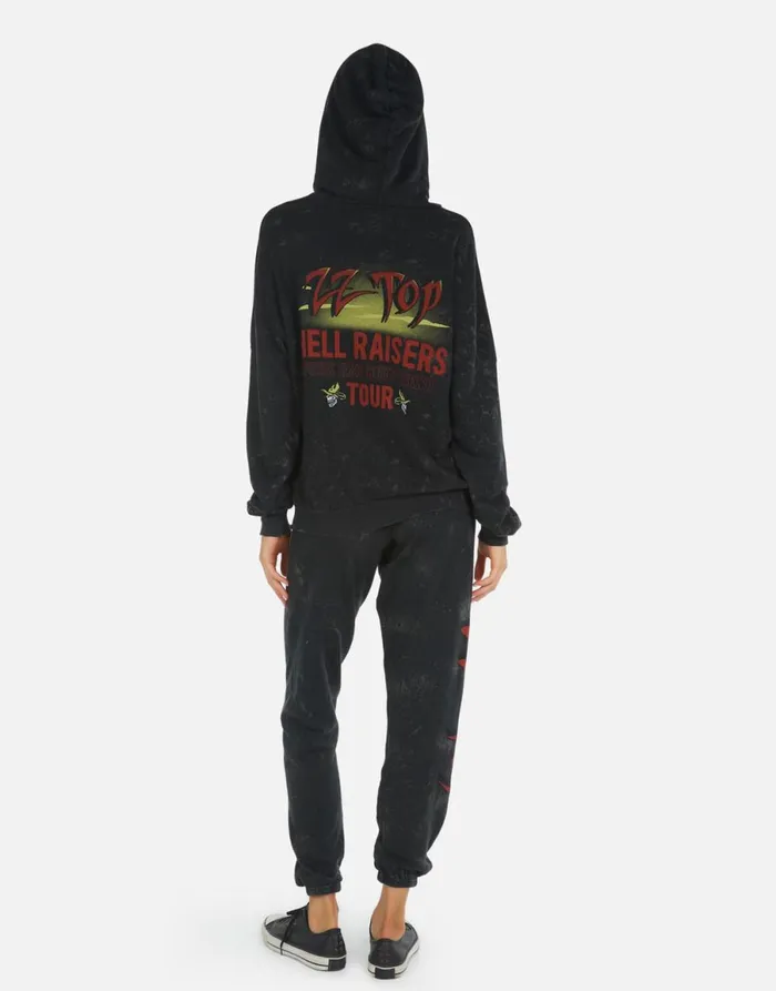 Alana ZZ Top Onyx Women039s Lauren Moshi Crop Sweatpants