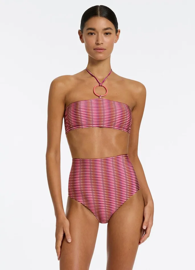 Alessia Geo Bandeau Halter Top Peony Women JETS Australia Bandeau Bikini Tops