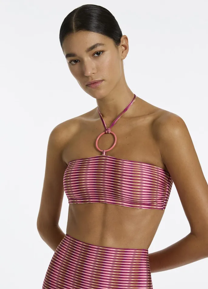 Alessia Geo Bandeau Halter Top Peony Women JETS Australia Bandeau Bikini Tops