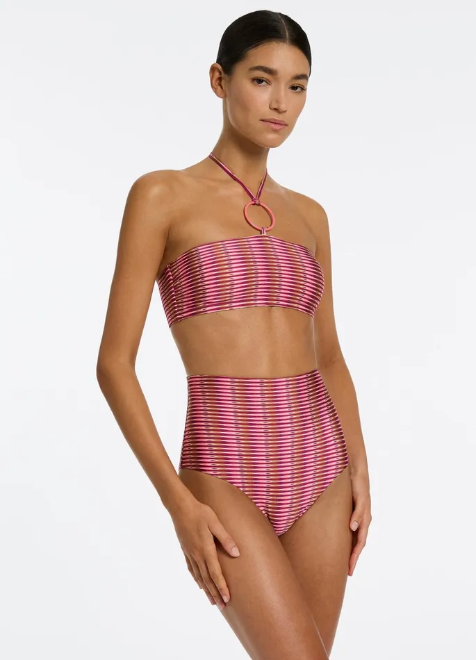 Alessia Geo Bandeau Halter Top Peony Women JETS Australia Bandeau Bikini Tops