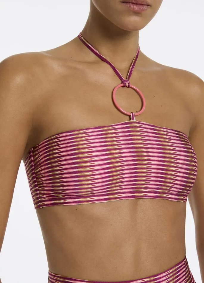 Alessia Geo Bandeau Halter Top Peony Women JETS Australia Bandeau Bikini Tops