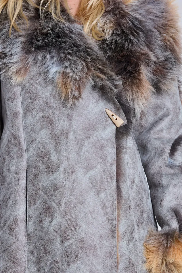 Alpha Faux Shearling Coat Tops Jaded London Women