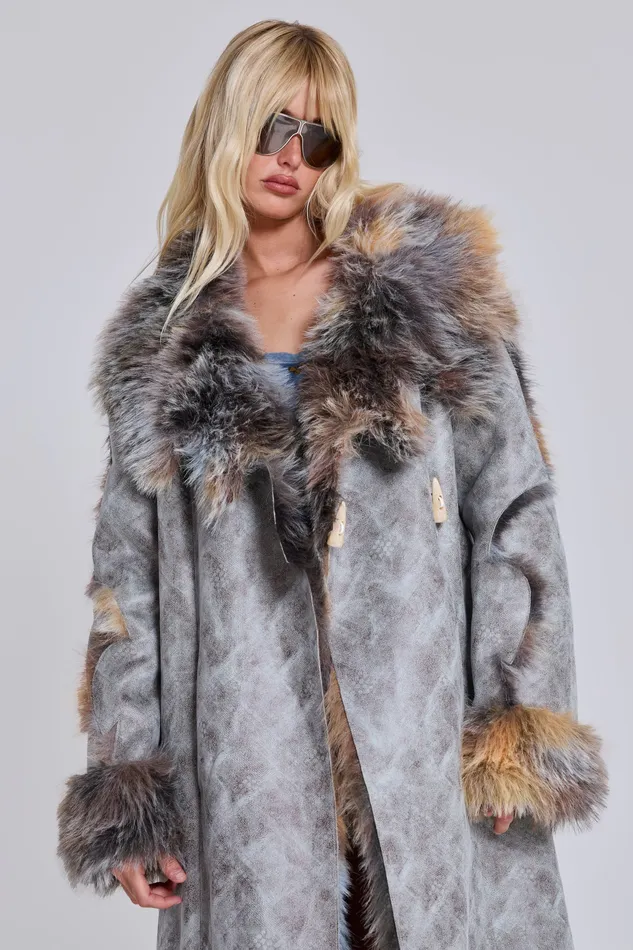 Alpha Faux Shearling Coat Tops Jaded London Women