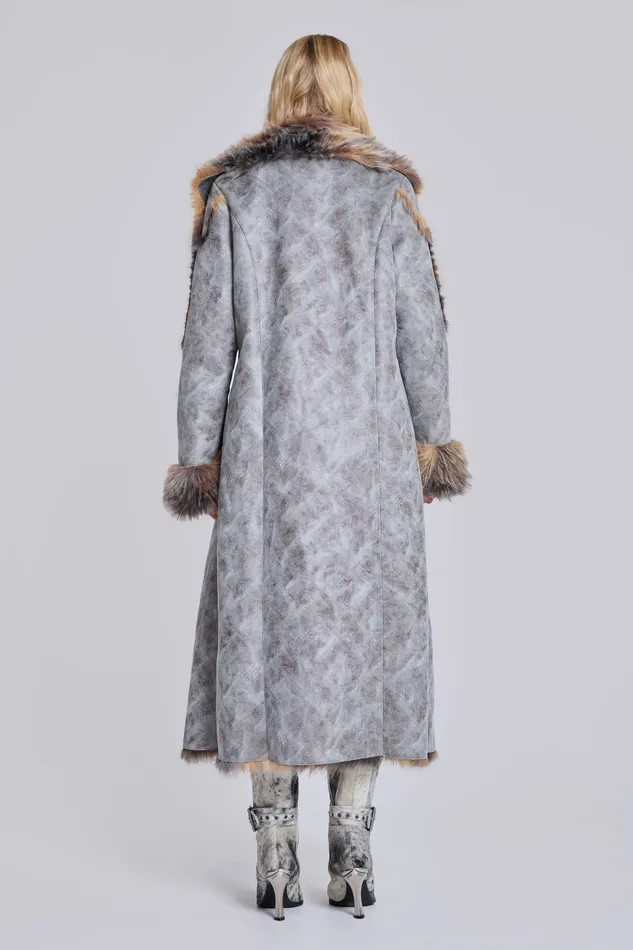 Alpha Faux Shearling Coat Tops Jaded London Women