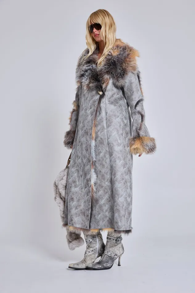 Alpha Faux Shearling Coat Tops Jaded London Women