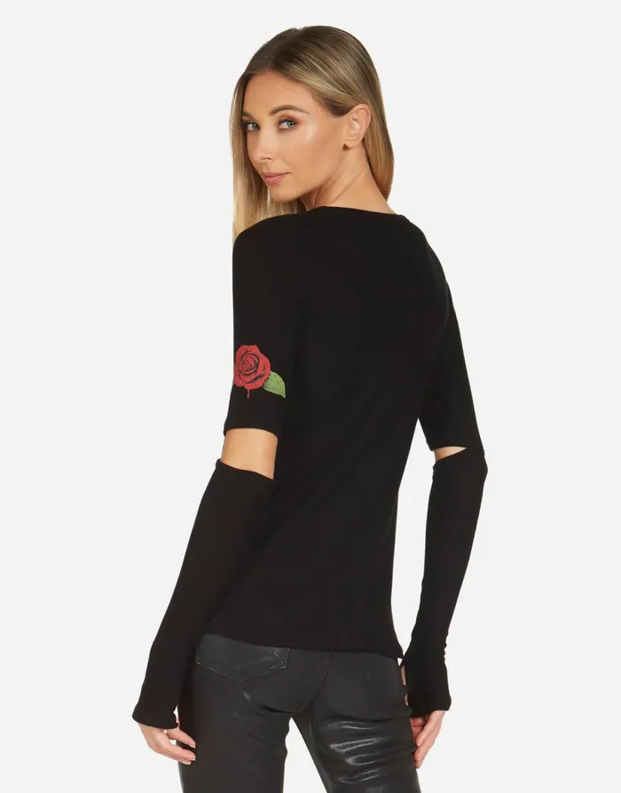 Amora Guns N039 Roses Black Women039s Lauren Moshi Long Sleeve