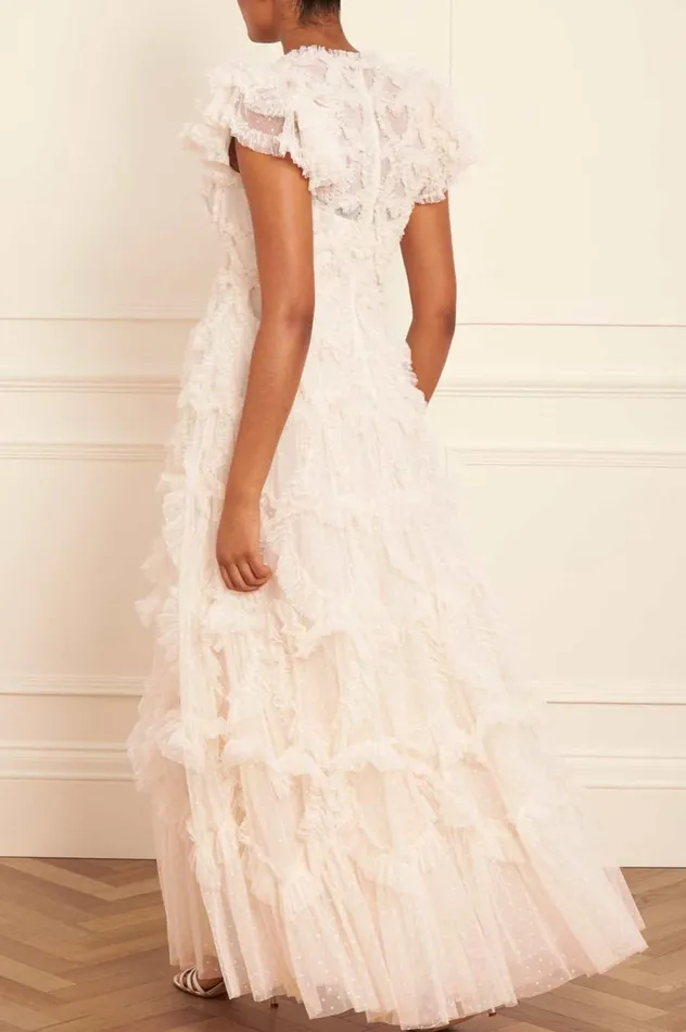 Amorette VNeck Gown Champagne Women Needle and Thread Dresses