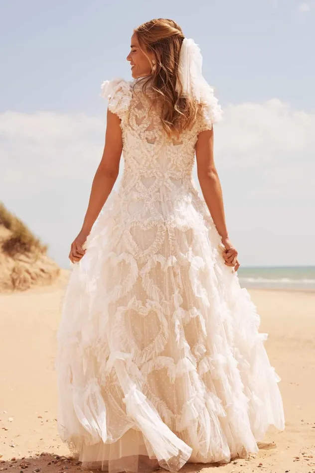 Amorette VNeck Gown Champagne Women Needle and Thread Dresses