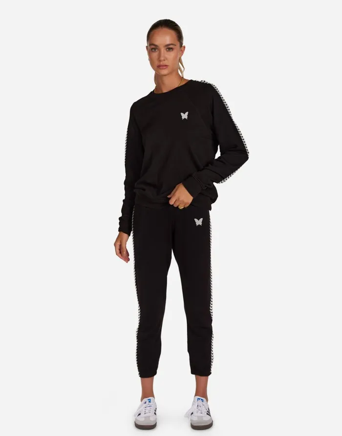Anela Butterfly Happyface Black Women039s Lauren Moshi Long Sleeve