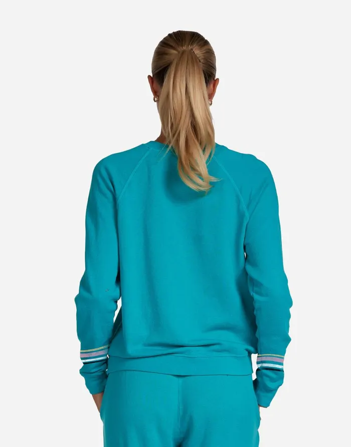 Anela Vintage GoGo039s Ultra Teal Women039s Lauren Moshi Long Sleeve