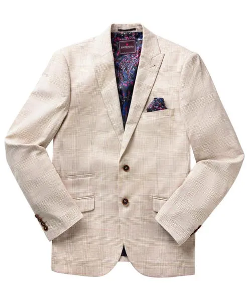 Apparel Delightful Check Blazer Cream Coats and Jackets Joebrowns Apparel Delightful Check Blazer Cream Coats and Jackets Joebrowns