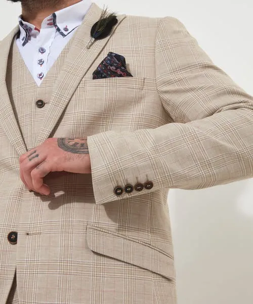 Apparel Delightful Check Blazer Cream Coats and Jackets Joebrowns Apparel Delightful Check Blazer Cream Coats and Jackets Joebrowns