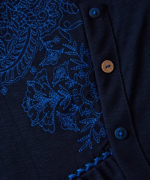 Apparel Joebrowns Exquisite Embroidered Tunic Navy Tops Tunics and Blouses Apparel Joebrowns Exquisite Embroidered Tunic Navy Tops Tunics and Blouses
